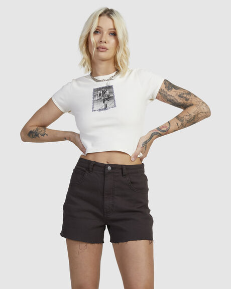 SALT WOMENS CLOTHING RVCA T-SHIRTS + SINGLETS - UVJKT00165-WZA0