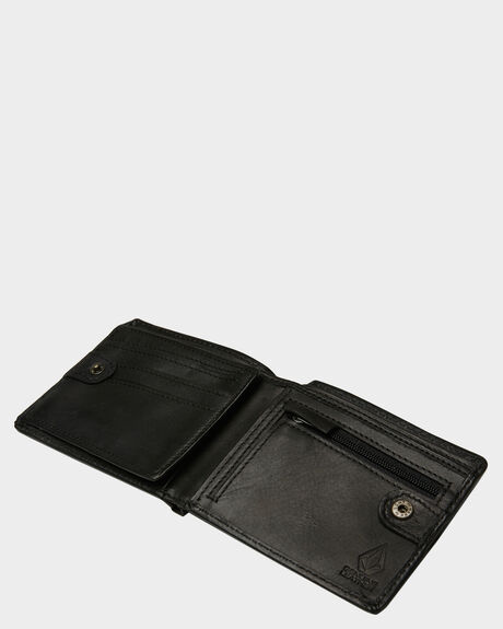 BLACK MENS ACCESSORIES VOLCOM WALLETS - D7511376BLK 