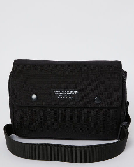 BLACK MENS ACCESSORIES THRILLS BAGS - TH22-1016BBLK