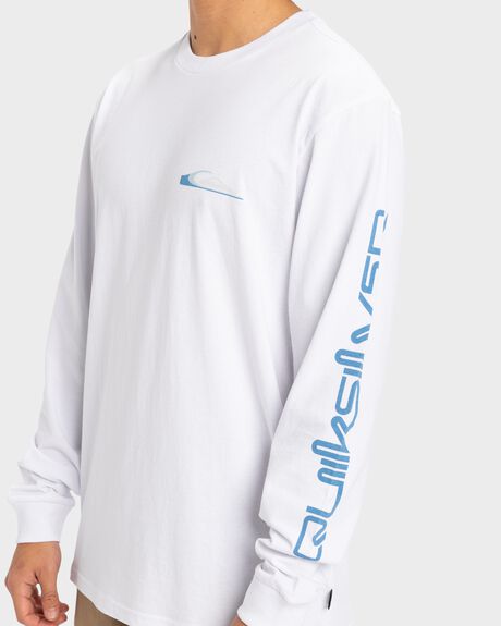 WHITE MENS CLOTHING QUIKSILVER T-SHIRTS + SINGLETS - UQYZT05340-WBB0
