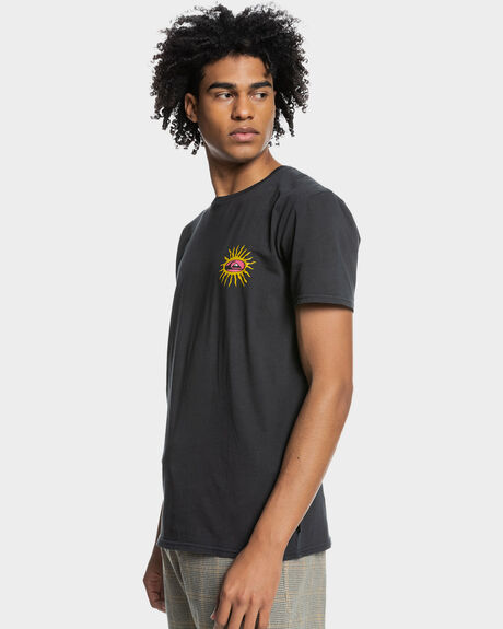 BLACK MENS CLOTHING QUIKSILVER GRAPHIC TEES - EQYZT06564-KVJ0