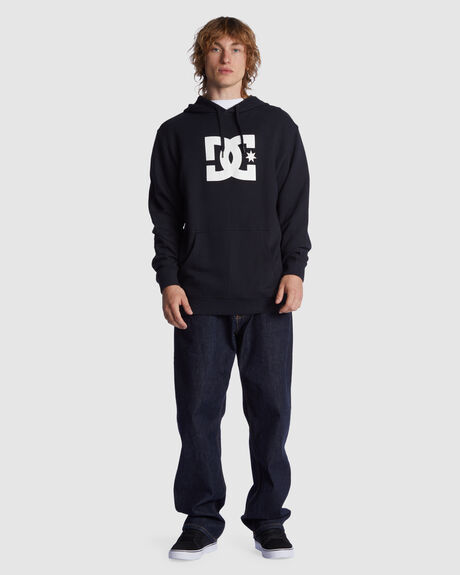 BLACK MENS CLOTHING DC SHOES HOODIES - ADYSF03099-KVJ0