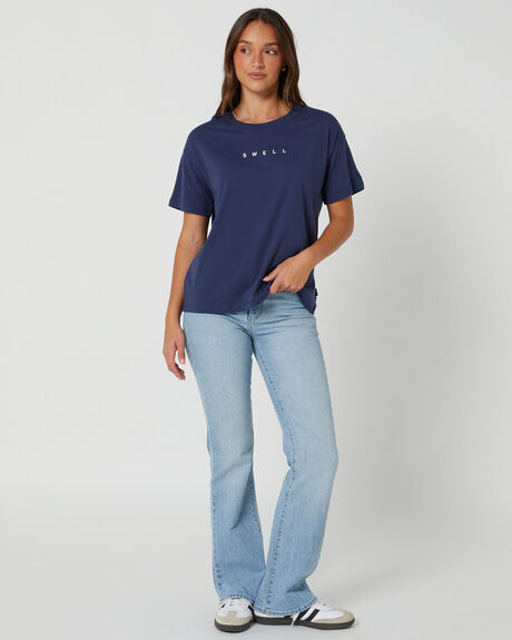 NAVY WOMENS CLOTHING SWELL T-SHIRTS + SINGLETS - SWWW23120.NVY