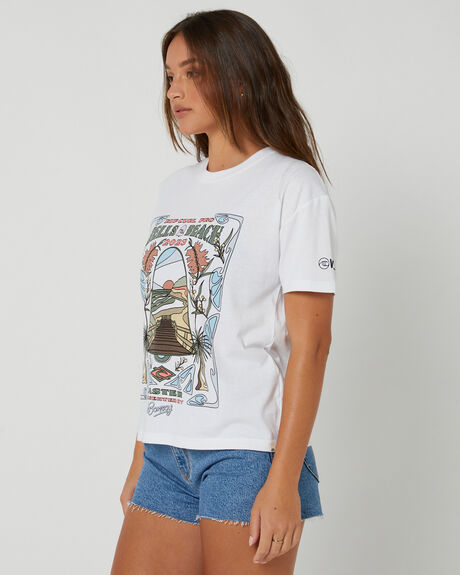 WHITE WOMENS CLOTHING RIP CURL TEES - 05OWTE1000