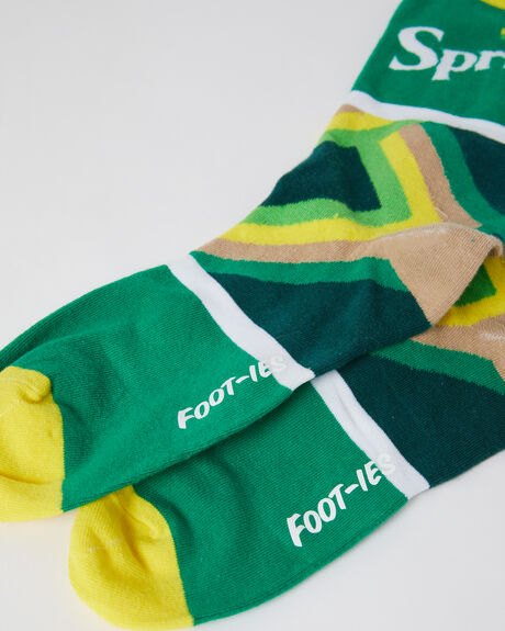 GREEN MENS ACCESSORIES FOOT-IES SOCKS + UNDERWEAR - FSPR513GRN