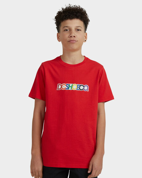 RACING RED KIDS BOYS DC SHOES TOPS - UDBZT03325-RQR7