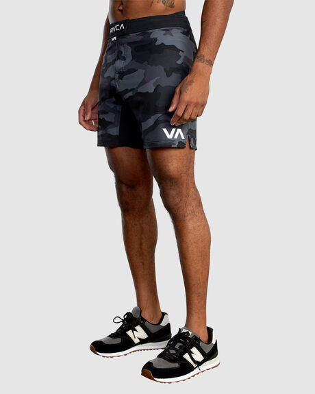 GREY CAMO MENS CLOTHING RVCA SPORTSWEAR - AVYWS00174-KZM6