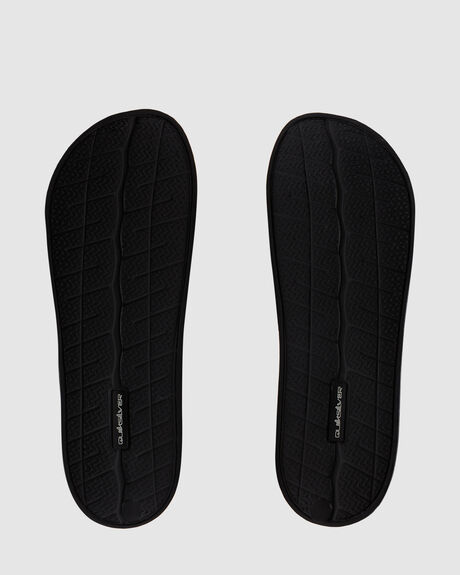 BLACK MENS FOOTWEAR QUIKSILVER SLIDES + THONGS - AQYL101167-KVJ2