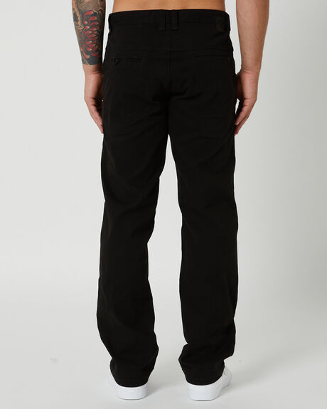 BLACK MENS CLOTHING FORMER PANTS - FPA-24103-BLK