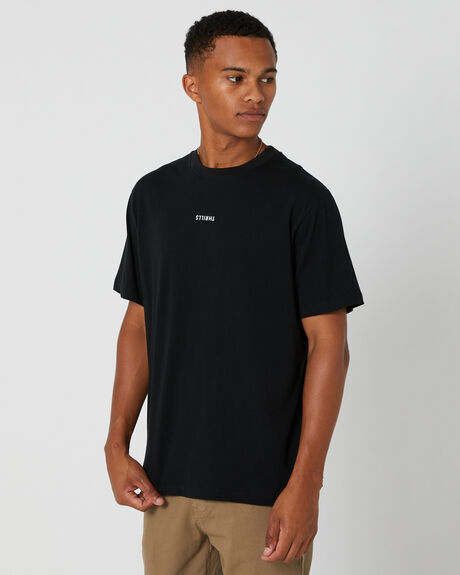 WASHED BLACK MENS CLOTHING THRILLS GRAPHIC TEES - TA23-102BWWASHE