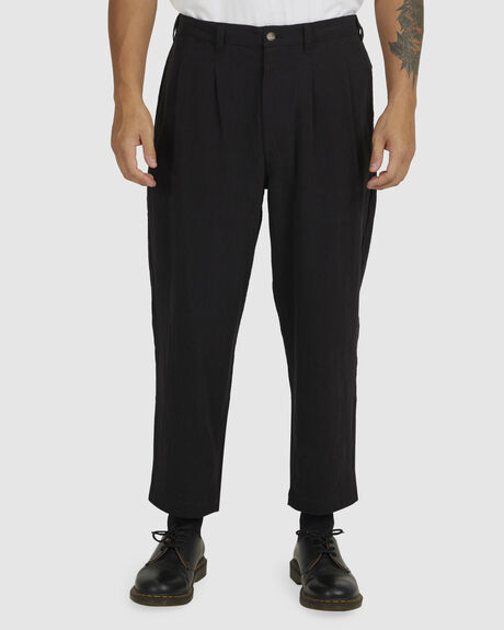 BLACK MENS CLOTHING RVCA PANTS - UVYNP00100-BLK