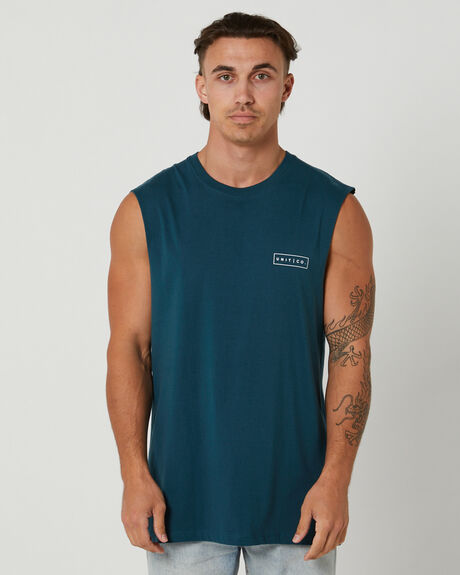 DK TEAL MENS CLOTHING UNIT T-SHIRTS + SINGLETS - 232146001-DK