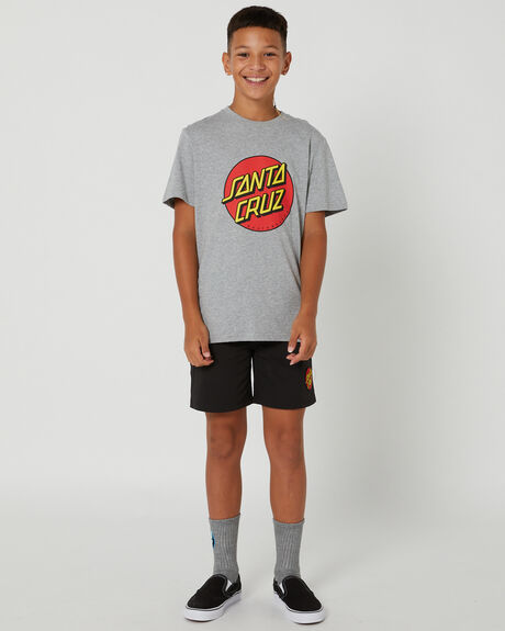 GREY MARLE KIDS BOYS SANTA CRUZ TOPS - SB123-SS01GRYM
