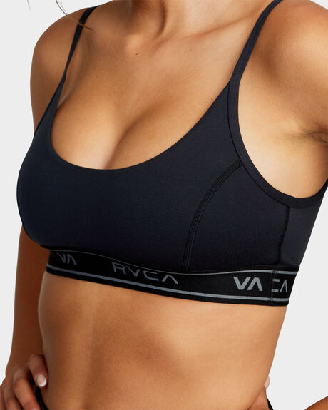 BLACK WOMENS ACTIVEWEAR RVCA SPORTS BRAS - AVJKT00162-BLK