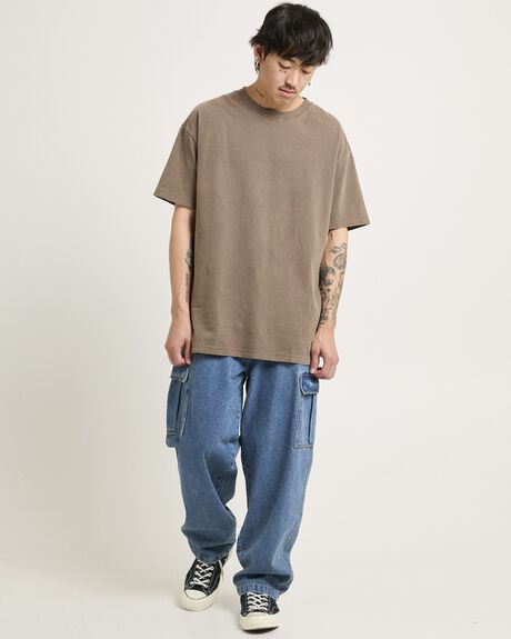 BROWN MENS CLOTHING GENERAL PANTS CO. BASICS T-SHIRTS + SINGLETS - GPMW24100-BRN