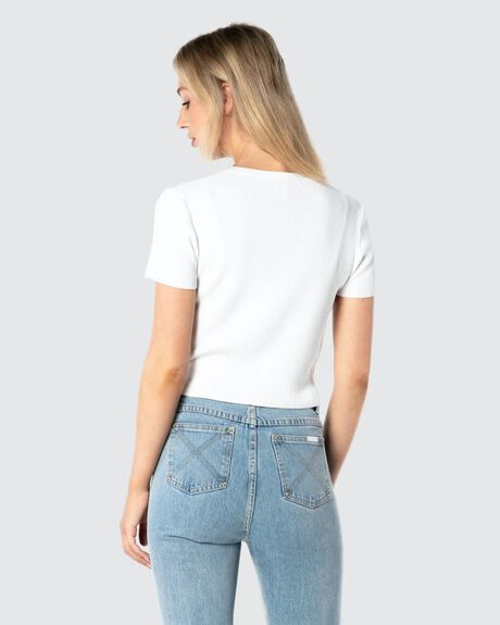 WHITE WOMENS CLOTHING ONEBYONE TEES - OBO-1075-XS