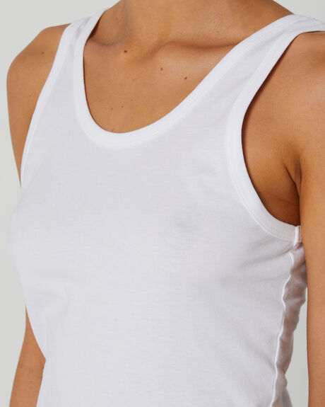 OPTICAL WHITE WOMENS CLOTHING RIP CURL T-SHIRTS + SINGLETS - 07HWTE3262