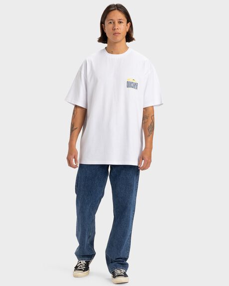 WHITE MENS CLOTHING QUIKSILVER T-SHIRTS + SINGLETS - UQYZT05515-WBB0