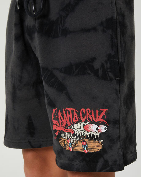BLACK TIE DYE KIDS BOYS SANTA CRUZ SHORTS - SB3220802BLKTD