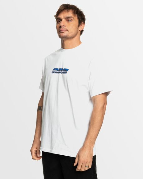 WHITE MENS CLOTHING QUIKSILVER T-SHIRTS + SINGLETS - UQYZT05465-WBB0