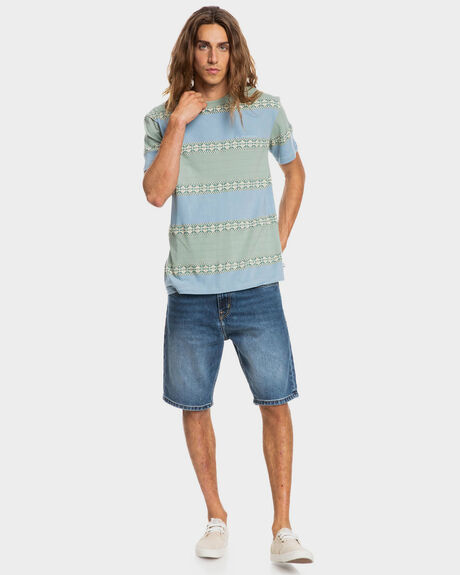 MIXTAPE GREEN MENS CLOTHING QUIKSILVER GRAPHIC TEES - EQYKT04188-GHN3