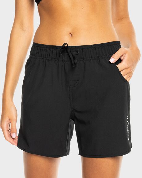 ANTHRACITE WOMENS CLOTHING ROXY SHORTS - ERJBS03299-KVJ0