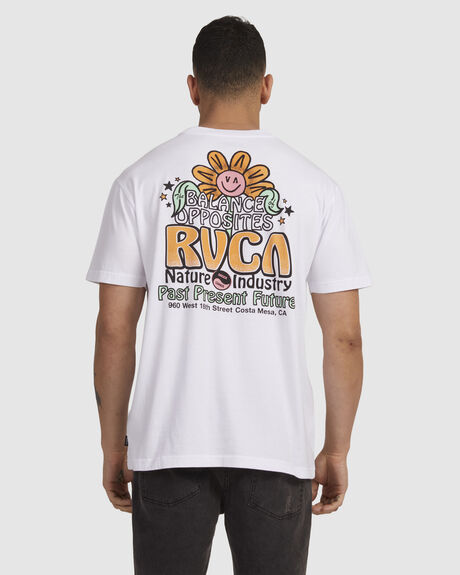 WHITE MENS CLOTHING RVCA T-SHIRTS + SINGLETS - UVYZT00517-WHT