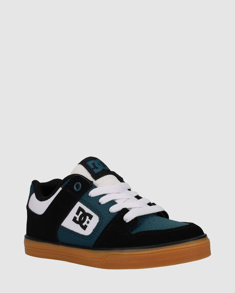 BLACK/WHITE/EMERALD KIDS BOYS DC SHOES SNEAKERS - ADBS300267-BWE