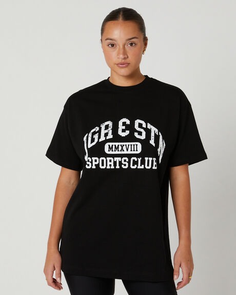 BLACK WOMENS CLOTHING JGR AND STN T-SHIRTS + SINGLETS - JSW188