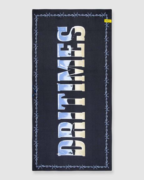 BLACK MENS ACCESSORIES DRITIMES TOWELS - DT-TB-00759