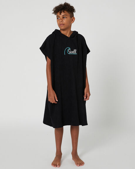 BLACK KIDS BOYS SWELL TOWELS - S32221801BLK
