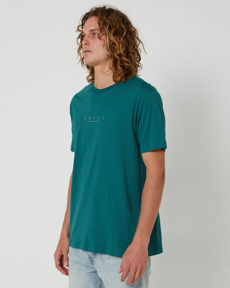 BOTTLE GREEN MENS CLOTHING SWELL T-SHIRTS + SINGLETS - SWMS23208GRN