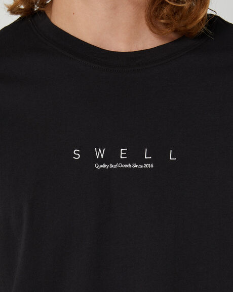 FLAT BLACK MENS CLOTHING SWELL T-SHIRTS + SINGLETS - SWMS23208BLK
