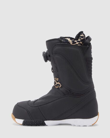BLACK LEOPARD SNOW WOMENS DC SHOES SNOWBOARD BOOTS - ADJO100034-LEO