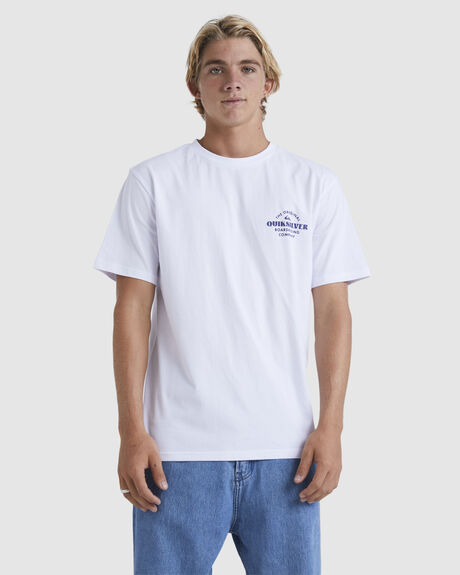WHITE MENS CLOTHING QUIKSILVER T-SHIRTS + SINGLETS - UQYZT05163-WBB0