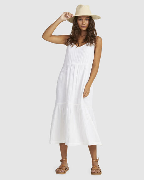BRIGHT WHITE WOMENS CLOTHING ROXY DRESSES - URJWD03182-WBB0