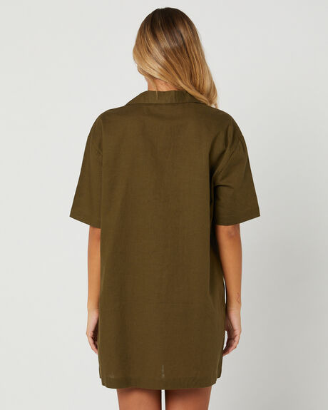 KHAKI WOMENS CLOTHING THE HIDDEN WAY DRESSES - HWWW23419KAH