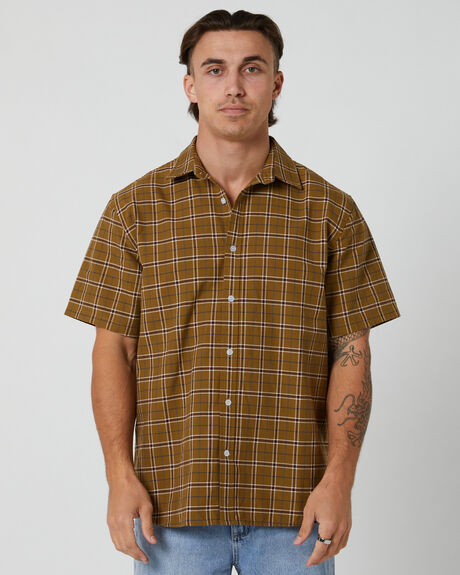 MUSTARD GOLD MENS CLOTHING THRILLS SHIRTS - TA24-209K