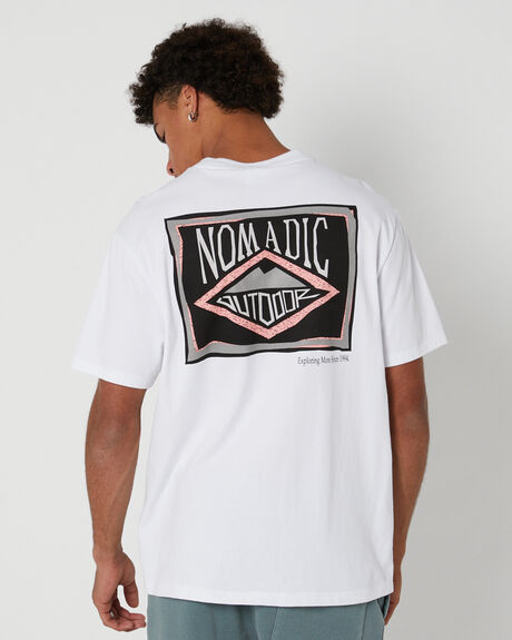 WHITE MENS CLOTHING NOMADIC PARADISE T-SHIRTS + SINGLETS - NO230911-WHTE