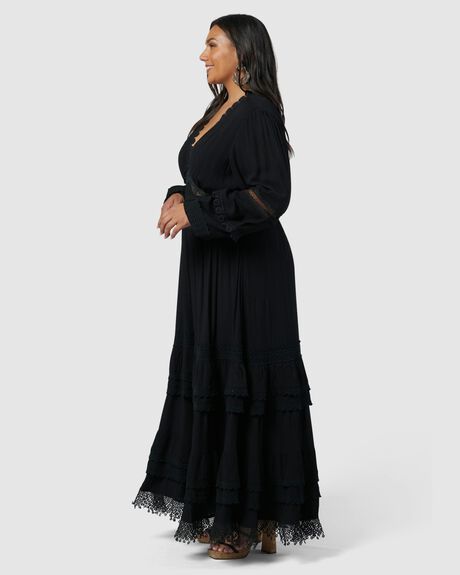 BLACK WOMENS CLOTHING THE POETIC GYPSY DRESSES - CPAW24139001-10