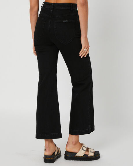 COMFORT JET BLACK WOMENS CLOTHING ROLLAS JEANS - 13333-3775