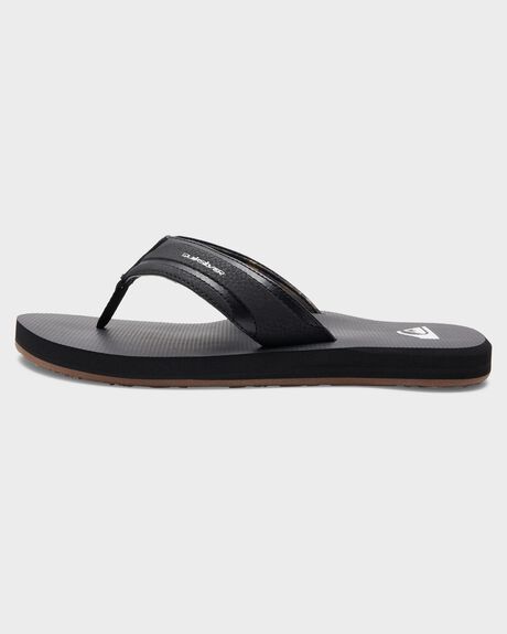 BLACK BLACK BROWN MENS FOOTWEAR QUIKSILVER SLIDES + THONGS - AQYL101257-XKKC