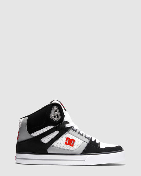 BLACK WHITE RED MENS FOOTWEAR DC SHOES SNEAKERS - ADYS400043-XKWR