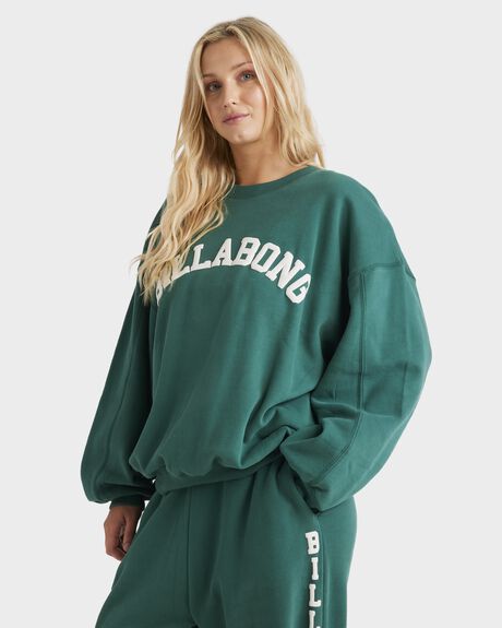 GREEN WOMENS CLOTHING BILLABONG JUMPERS + HOODIES - UBJFT00198-GQZ0
