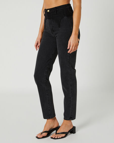 BLACK VINTAGE WASH WOMENS CLOTHING JGR AND STN JEANS - JSB023BLKV