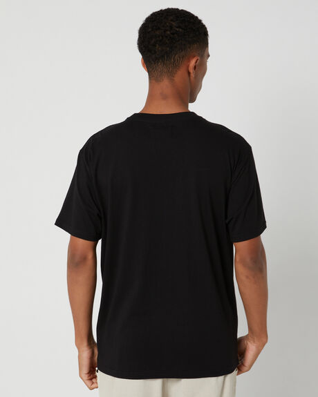 BLACK MENS CLOTHING RIVVIA PROJECTS T-SHIRTS + SINGLETS - RTE-23421BLK