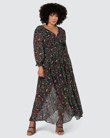 THE POETIC GYPSY Next Universe Rose Print Maxi Dress