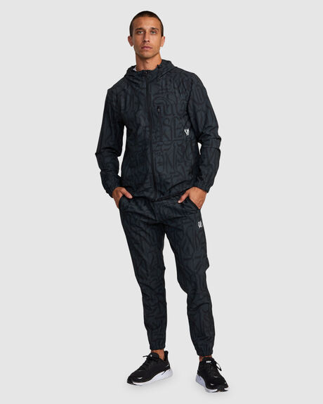 BLACK MENS CLOTHING RVCA SPORTSWEAR - AVYJK00222-BLK