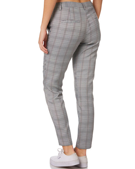 GREY PLAID WOMENS CLOTHING SILENT THEORY PANTS - 6034029GRY