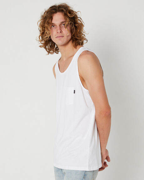 WHITE MENS CLOTHING RIP CURL SINGLETS + TANKS - CTEMD91000